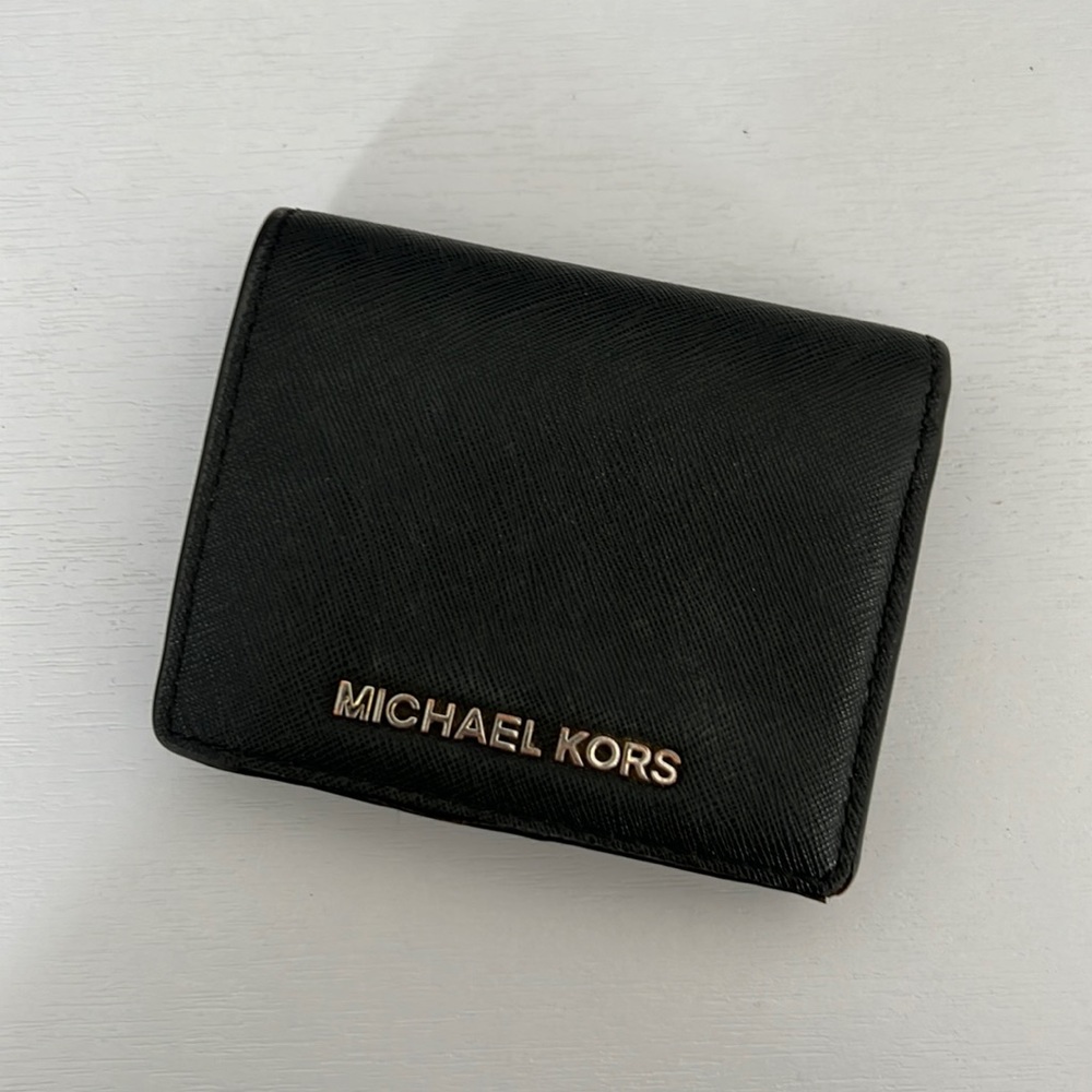 Michael Kors Jet Set Travel Flap Leather Card Holder